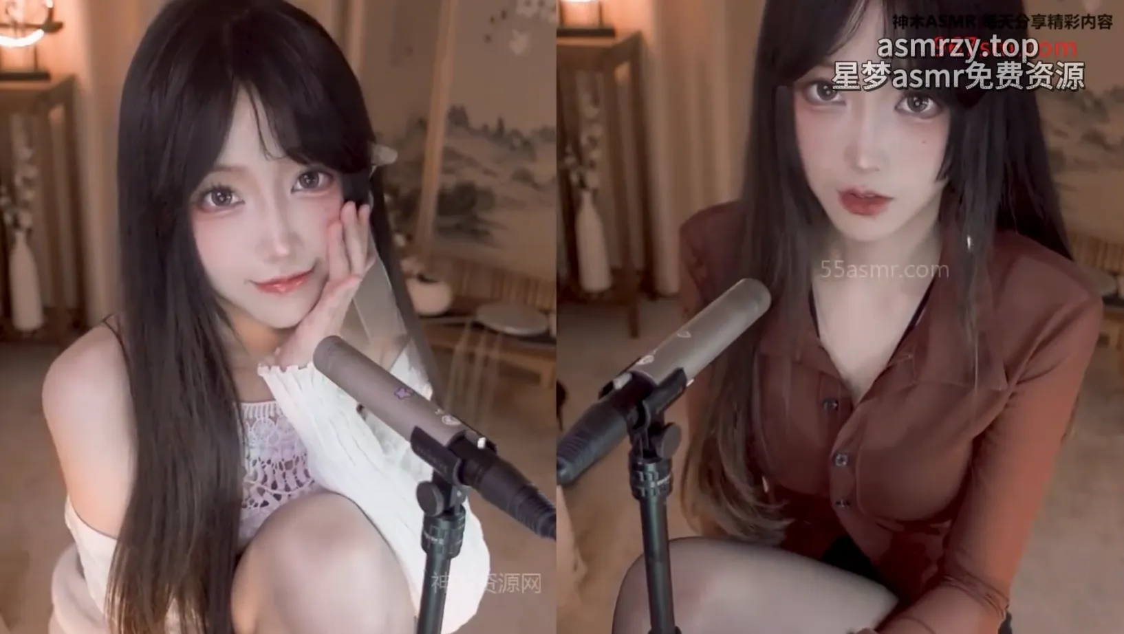 二呆啾 双耳舔麦口腔音略略略