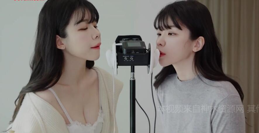 yeonchu 黑白双人纯舔耳